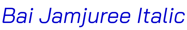 Bai Jamjuree Italic шрифт